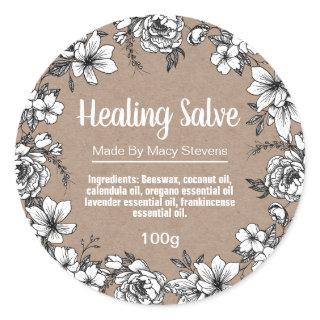 Customizable Healing Salve Balm Label