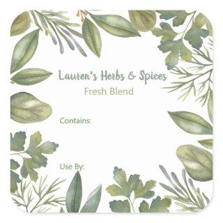 Customizable Herbs & Spices Food Labels