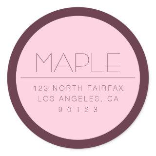 Customizable Modern Text w/Border Classic Round Sticker