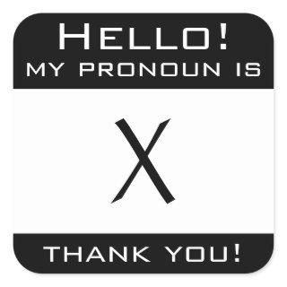 Customizable "My pronoun" stickers