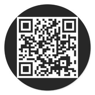 customizable QR code Classic Round Sticker