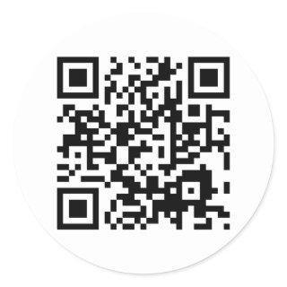 customizable QR code Classic Round Sticker
