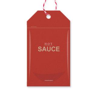 Customizable Red Hot Sauce Packet Gift Tag