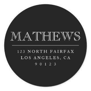 Customizable Return Address Classic Round Sticker