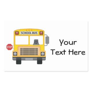 Customizable School Bus Rectangular Sticker