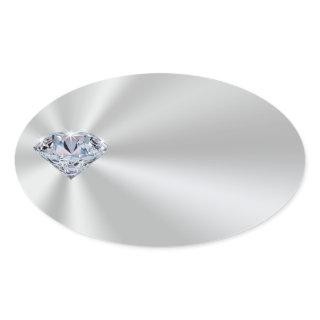 Customizable Silver Colored Diamond Stickers
