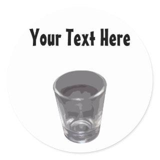Customizable Silver Shot Glass Sticker