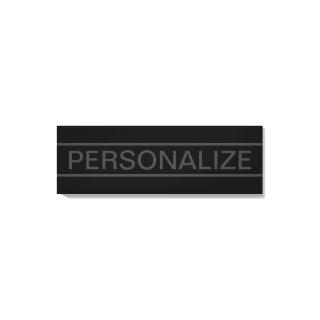 Customizable Text | Bold Modern Black & Dark Grey Canvas Print