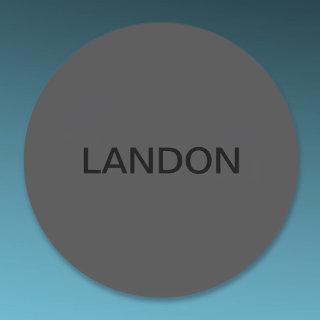 Customizable Text | Bold Modern Black & White Classic Round Sticker
