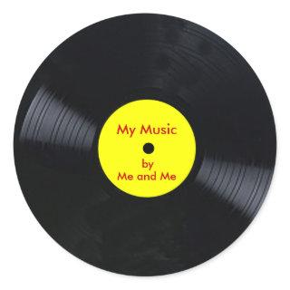 Customizable Vinyl Record Stickers