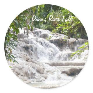 Customize Dunn’s River Falls photo Classic Round Sticker