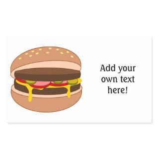 Customize this Hamburger graphic Rectangular Sticker