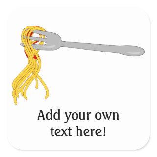 Customize this Spaghetti Pasta graphic Square Sticker