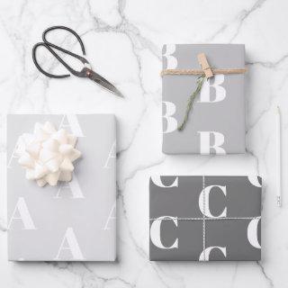 Customize w/Initial monogram Letter Grey shades  Sheets