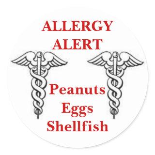 Customizeable allergy stickers