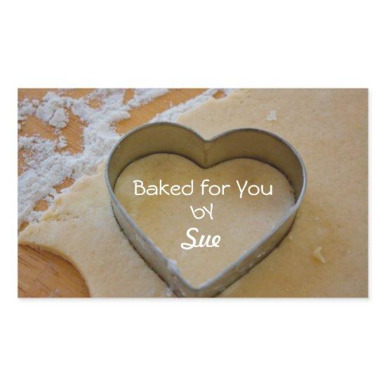 Customized Cookie Cutter Heart Treat Stickers