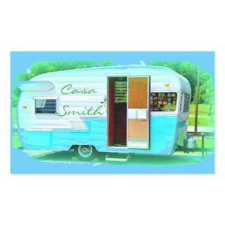 Customized Retro Vintage camper Rectangular Sticker