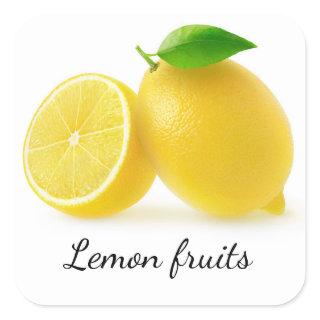 Cut lemons square sticker