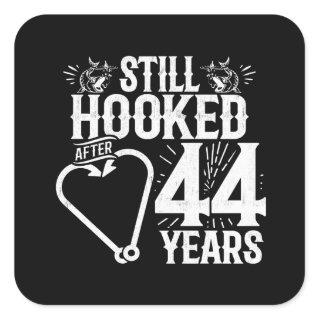 Cute 44th Anniversary Couples Married 44 Years Square Sticker