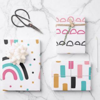 Cute Abstract Doodle Rainbow Strokes  Sheets