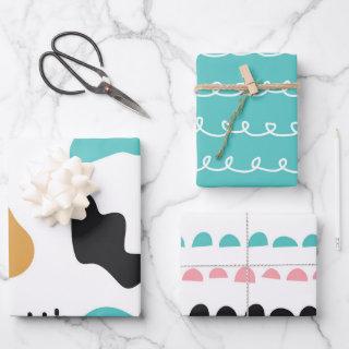 Cute Abstract Doodle Stripes Stones  Sheets