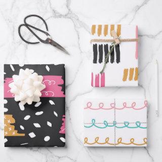 Cute Abstract Doodle Stripes Strokes  Sheets