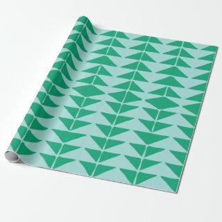 Cute Abstract Geometric Shapes in Green and Blue