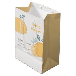 Cute Abstract Lemon Fruity Bold Wedding Thanks Medium Gift Bag