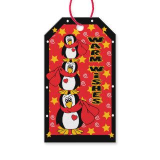 Cute Adorable Penguin Stack Gift Tags