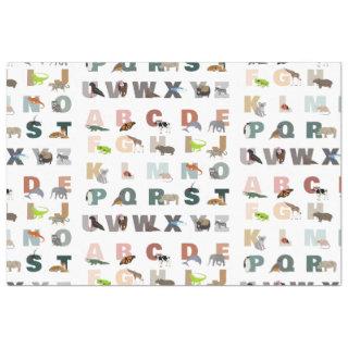 Cute Alphabet ABC Animals Tissue Paper