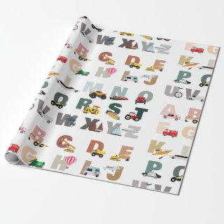 Cute Alphabet ABC Trucks, Transportation Vehicles