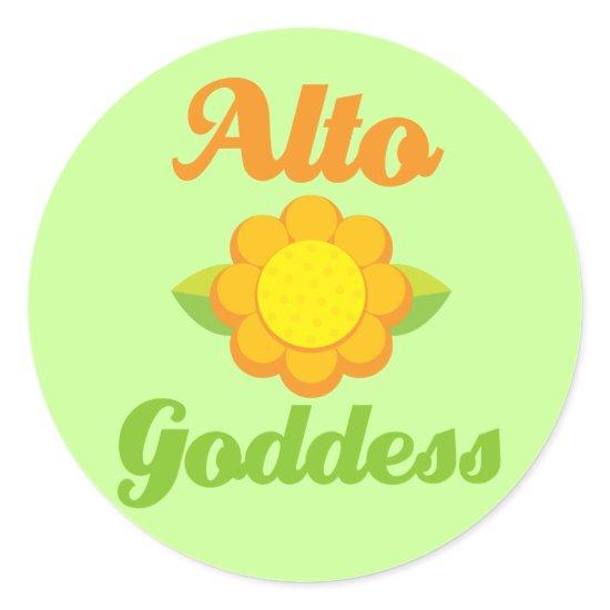 Cute Alto Goddess Music Sticker Gift