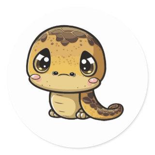 cute anaconda sticker cartoon style