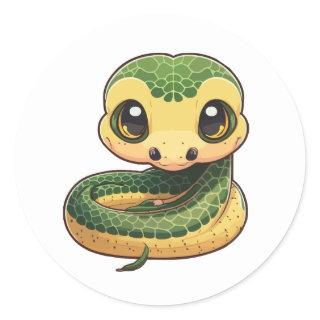 cute anaconda sticker cartoon style