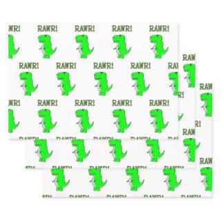 Cute and Angry T-Rex Dino RAWR  Sheets