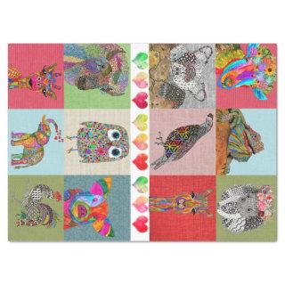 Cute and Colorful Animal Assortment Tissue Paper