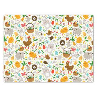 Cute and Colorful Easter Symbols Seamless Pattern Tissue Paper