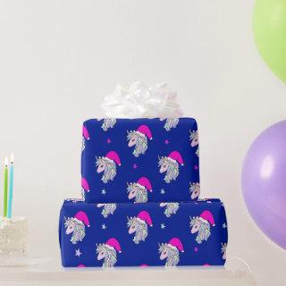Cute and elegant unicorn Santa pattern