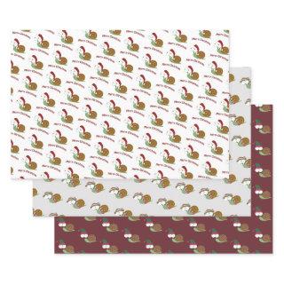 Cute  and Funny Christmas Snails  Sheets