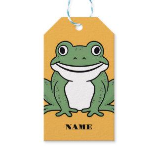Cute and funny little Frog back to school Gift Tags