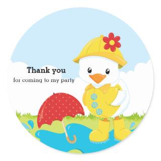Cute April Showers Classic Round Sticker