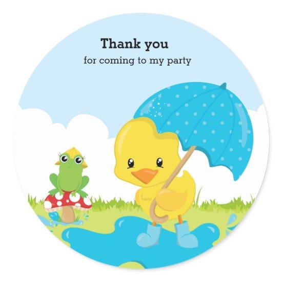 Cute April Showers Classic Round Sticker