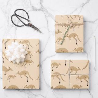 Cute Australian Kangaroo Pattern  Sheets