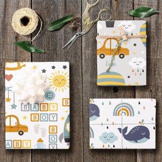 Cute Baby Boy Car and Toy Pattern with Name  Sheets