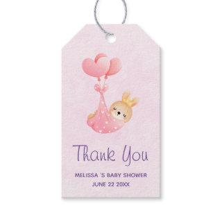 Cute Baby Bunny in a Heart Blanket Gift Tags