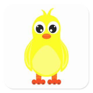 Cute Baby Chick Square Square Sticker