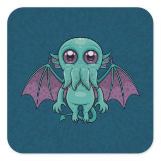 Cute Baby Cthulhu Monster Square Sticker