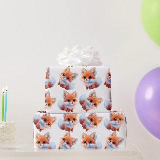 Cute baby fox pattern