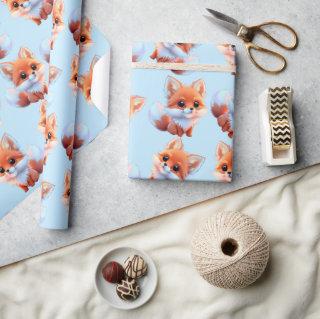 Cute baby fox pattern