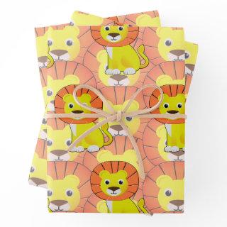 Cute Baby Lion All Over Print Pattern  Sheets